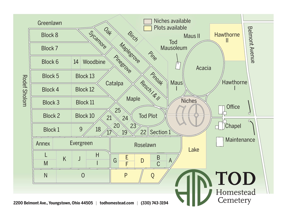 Cemetery Layout Tod Homestead Cemetery Affordable Burial, Cremation